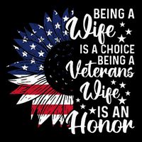 Patriotic Veterans Day Being A Veterans Wife Is An Honor Stripe Pom Pom Beanie