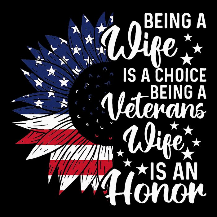 Patriotic Veterans Day Being A Veterans Wife Is An Honor Stripe Pom Pom Beanie