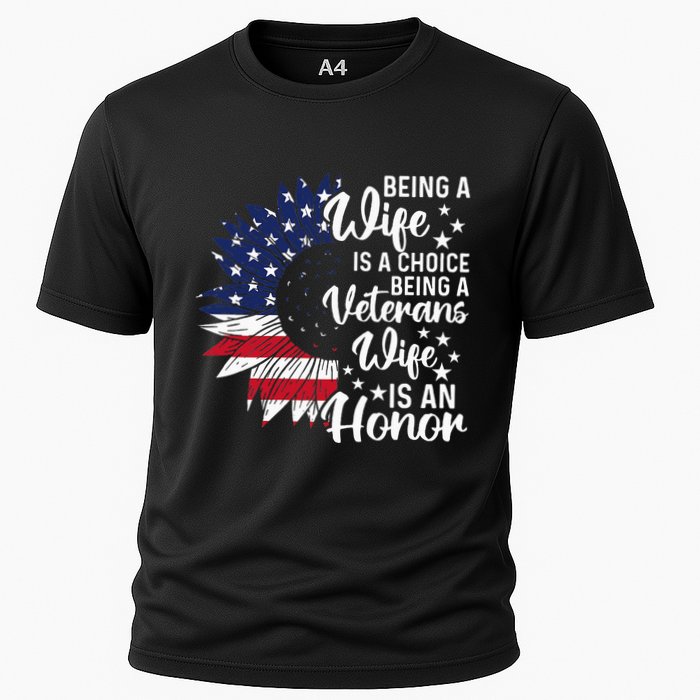 Patriotic Veterans Day Being A Veterans Wife Is An Honor Cooling Performance Crew T-Shirt
