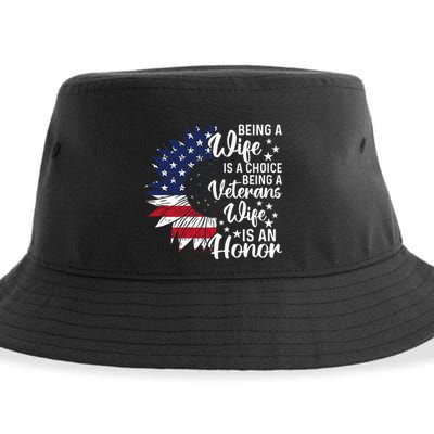 Patriotic Veterans Day Being A Veterans Wife Is An Honor Sustainable Bucket Hat