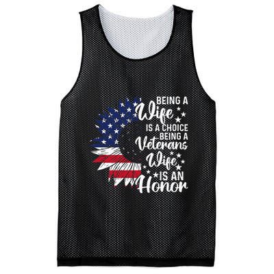 Patriotic Veterans Day Being A Veterans Wife Is An Honor Mesh Reversible Basketball Jersey Tank