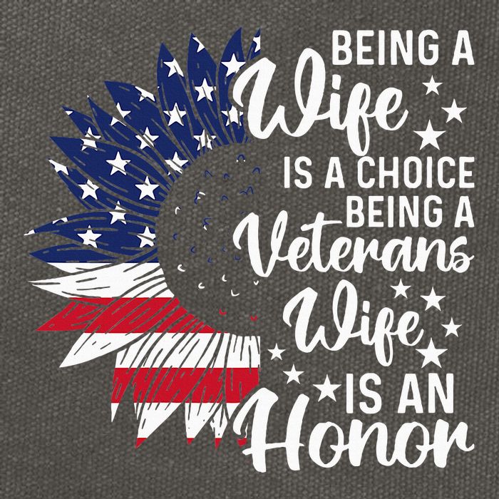 Patriotic Veterans Day Being A Veterans Wife Is An Honor Cotton Canvas Backpack