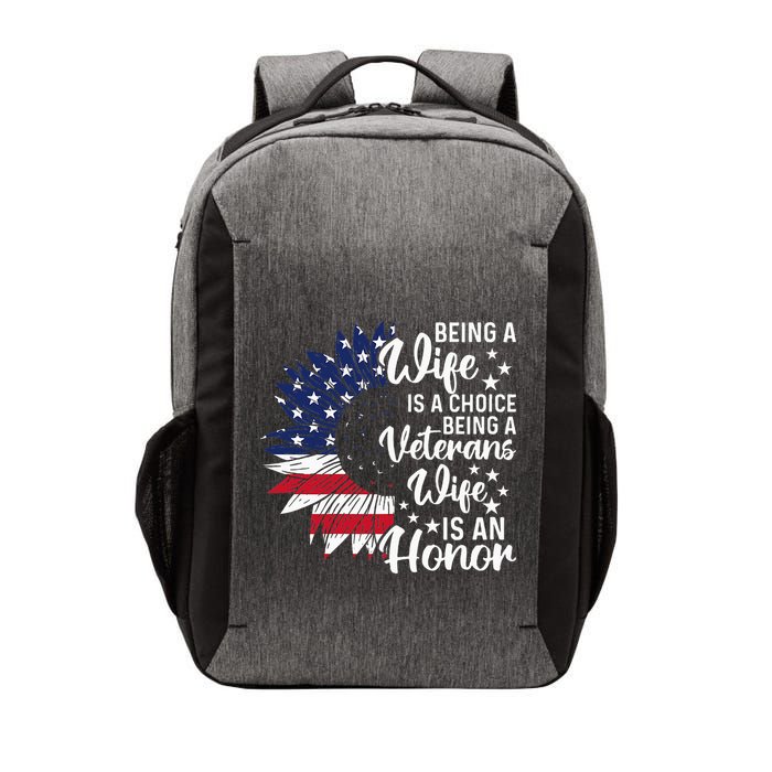 Patriotic Veterans Day Being A Veterans Wife Is An Honor Vector Backpack
