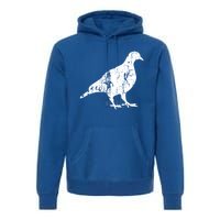 Pigeon Vintage Design Gift Pigeon Print Gift Premium Hoodie