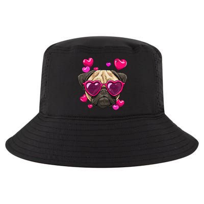 Pug Valentines Day Heart Pug Dog Lover Cool Comfort Performance Bucket Hat