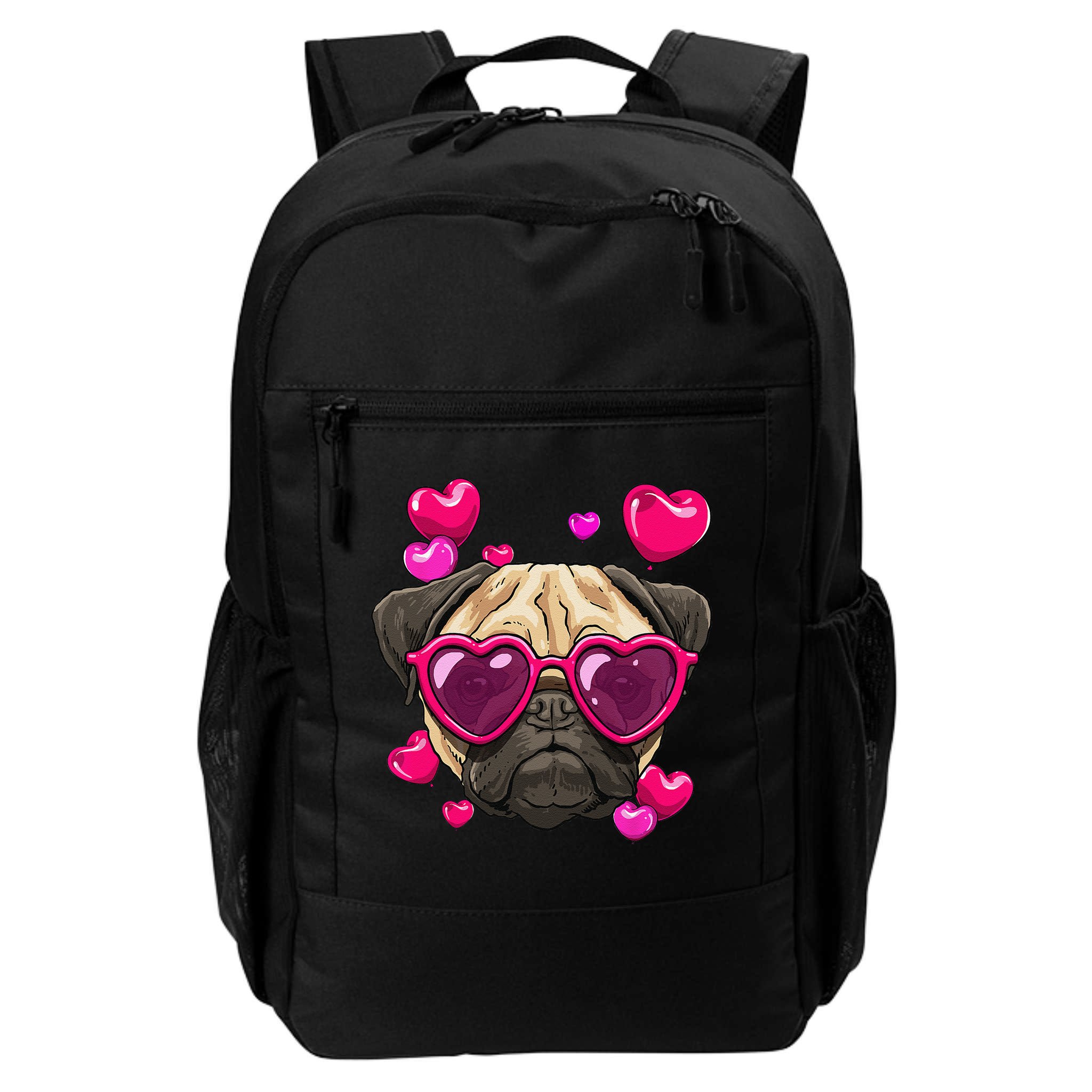 Pug Valentines Day Heart Pug Dog Lover Backpack