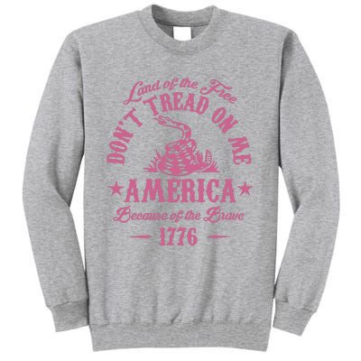 Patriotic Vintage Dont Tread On Me Snake Tall Sweatshirt