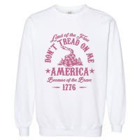 Patriotic Vintage Dont Tread On Me Snake Garment-Dyed Sweatshirt