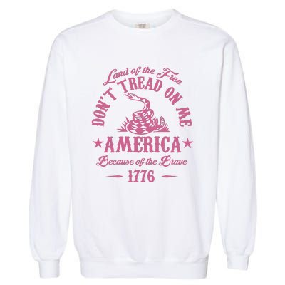 Patriotic Vintage Dont Tread On Me Snake Garment-Dyed Sweatshirt