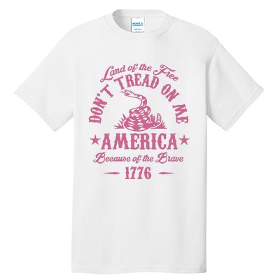 Patriotic Vintage Dont Tread On Me Snake Tall T-Shirt