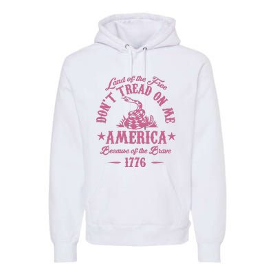 Patriotic Vintage Dont Tread On Me Snake Premium Hoodie