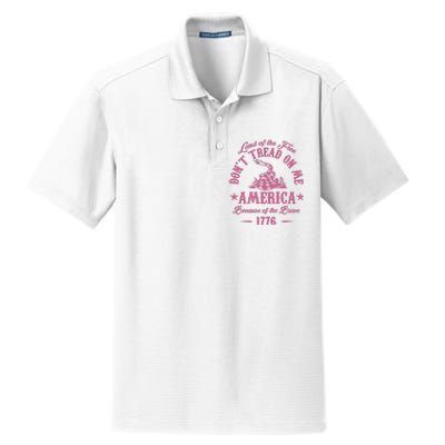 Patriotic Vintage Dont Tread On Me Snake Dry Zone Grid Polo