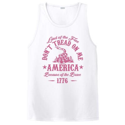 Patriotic Vintage Dont Tread On Me Snake PosiCharge Competitor Tank