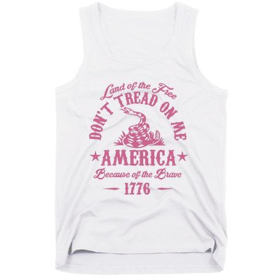 Patriotic Vintage Dont Tread On Me Snake Tank Top