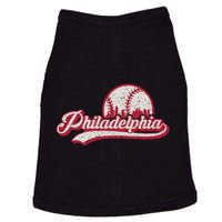 Philadelphia Vintage Distressed Baseball Lovers Cityscape Doggie Tank