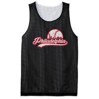 Philadelphia Vintage Distressed Baseball Lovers Cityscape Mesh Reversible Basketball Jersey Tank