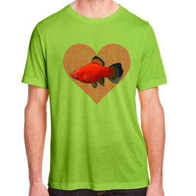 Platies Valentines Day Fish Love Fingerprint Gift Adult ChromaSoft Performance T-Shirt