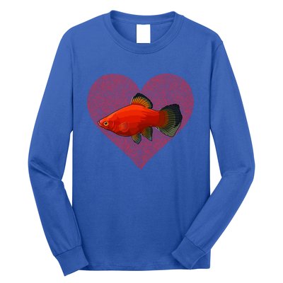 Platies Valentines Day Fish Love Fingerprint Gift Long Sleeve Shirt