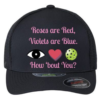 Pickleball Valentines Day, Fun Pickleball, Pickleball Heart Flexfit Unipanel Trucker Cap