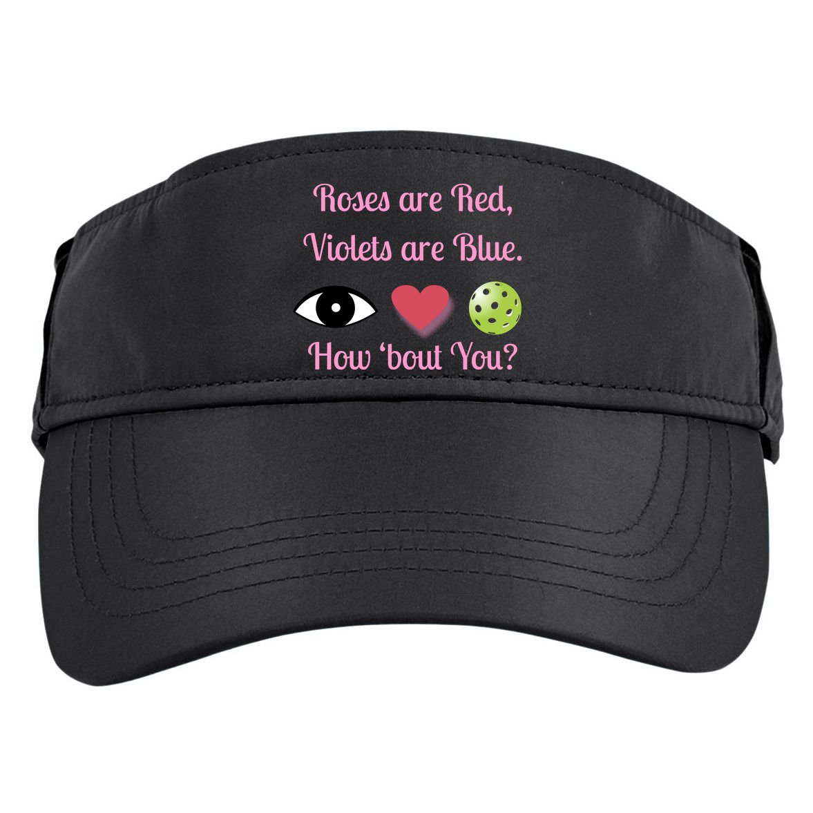 Pickleball Valentines Day, Fun Pickleball, Pickleball Heart Adult Drive Performance Visor
