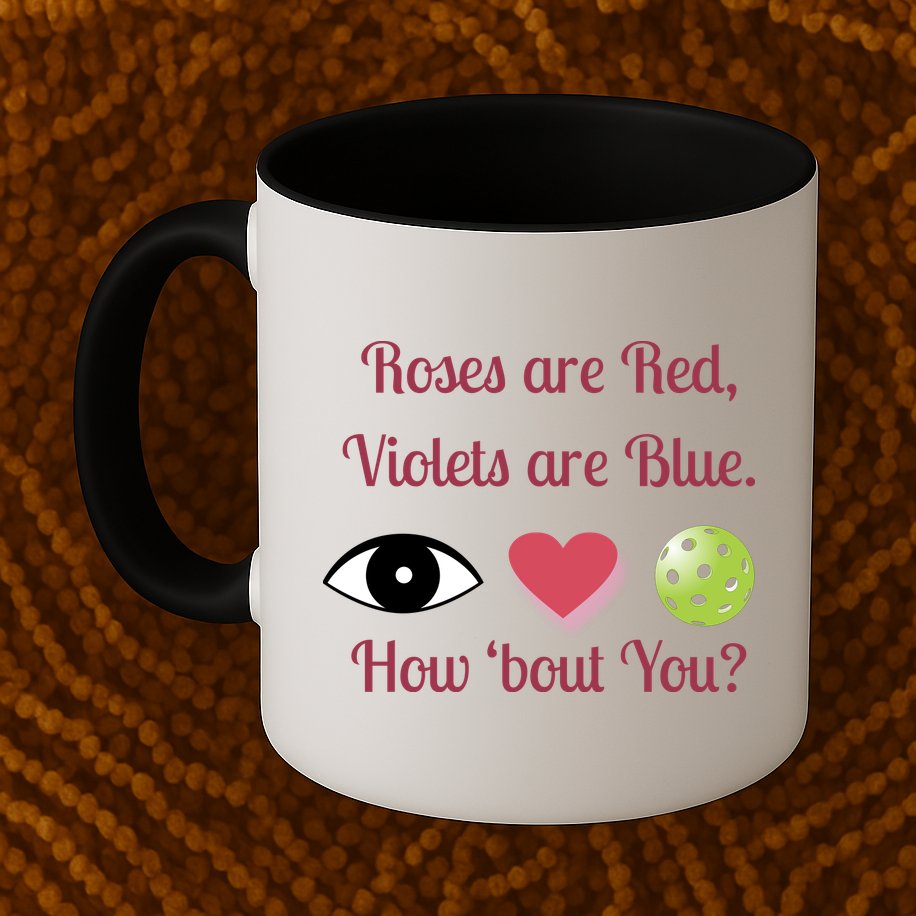 Pickleball Valentines Day, Fun Pickleball, Pickleball Heart Mug