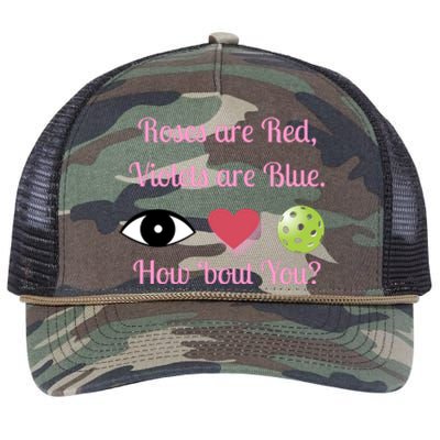 Pickleball Valentines Day, Fun Pickleball, Pickleball Heart Retro Rope Trucker Hat Cap