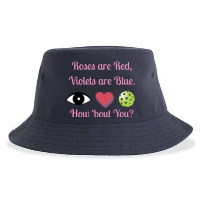 Pickleball Valentines Day, Fun Pickleball, Pickleball Heart Sustainable Bucket Hat