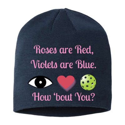 Pickleball Valentines Day, Fun Pickleball, Pickleball Heart Sustainable Beanie