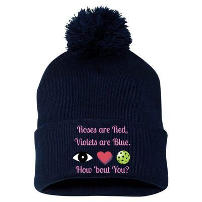 Pickleball Valentines Day, Fun Pickleball, Pickleball Heart Pom Pom 12in Knit Beanie