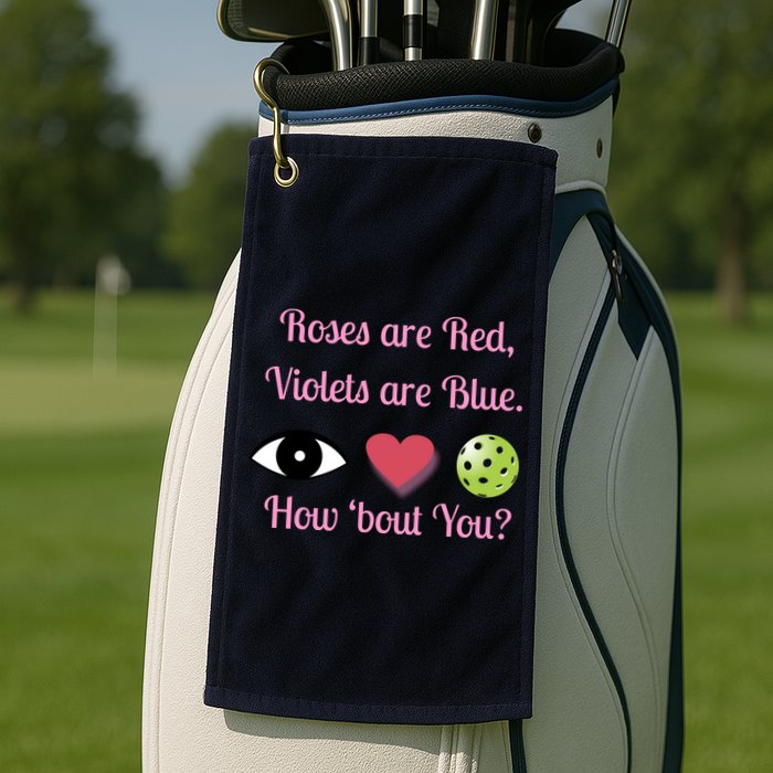 Pickleball Valentines Day, Fun Pickleball, Pickleball Heart Golf Towel