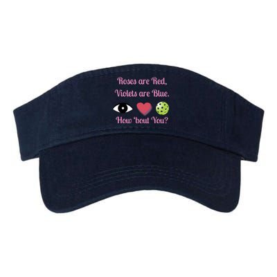 Pickleball Valentines Day, Fun Pickleball, Pickleball Heart Valucap Bio-Washed Visor