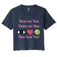 Pickleball Valentines Day, Fun Pickleball, Pickleball Heart Women's Crop Top Tee