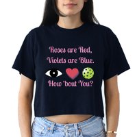 Pickleball Valentines Day, Fun Pickleball, Pickleball Heart Women's Crop Top Tee