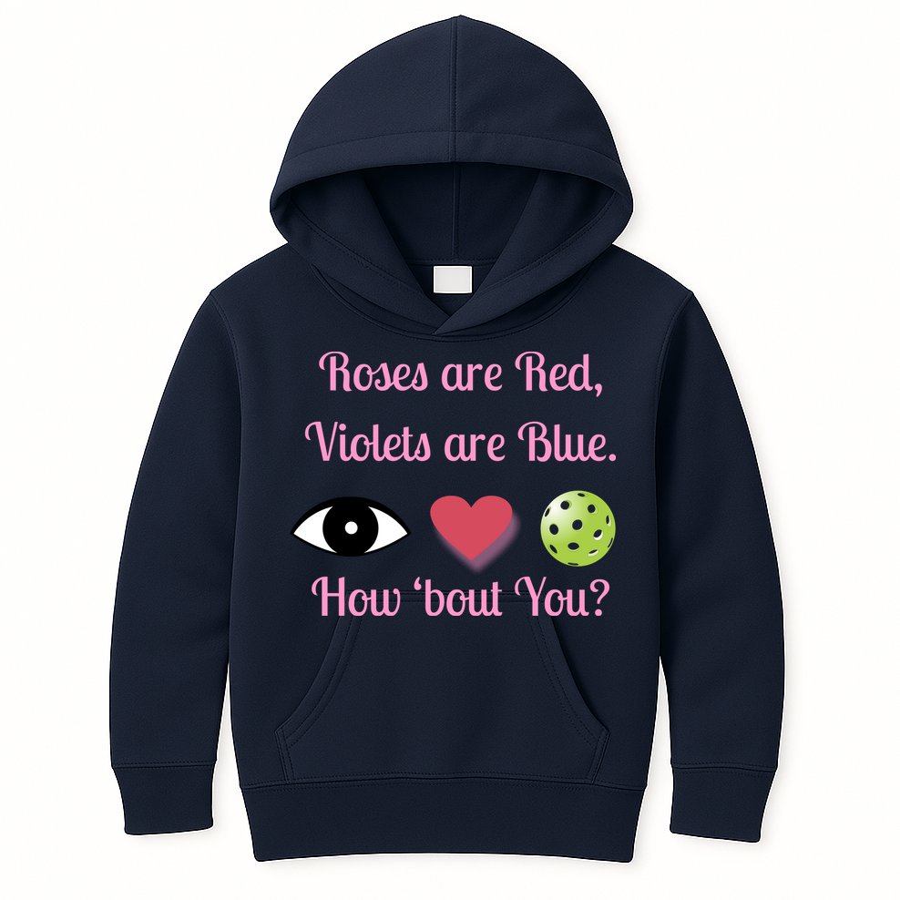 Pickleball Valentines Day, Fun Pickleball, Pickleball Heart Kids Hoodie