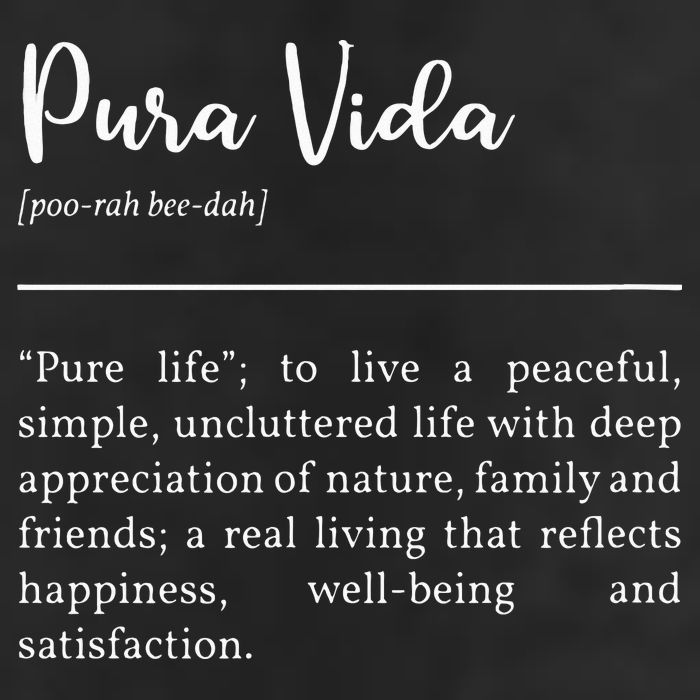 Pura Vida Definition In White Typographic Golf Towel