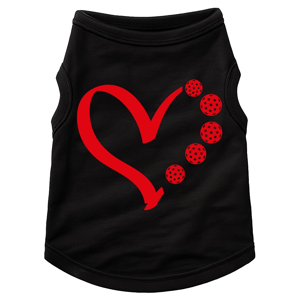 Pickleball Valentine Day Heart Pickleball Doggie Tank