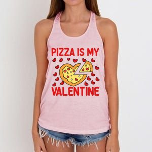 Pizza Valentines Day Heart Party Custom For Adults Cool Gift Women's Knotted Racerback Tank