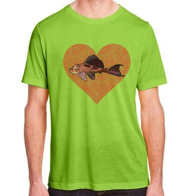 Plecostomus Valentines Day Fish Love Fingerprint Gift Adult ChromaSoft Performance T-Shirt