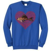 Plecostomus Valentines Day Fish Love Fingerprint Gift Sweatshirt