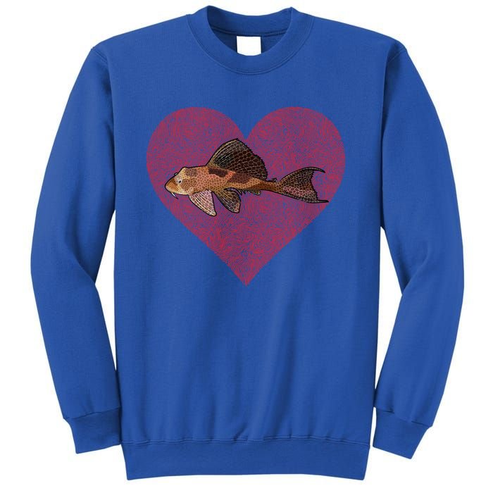 Plecostomus Valentines Day Fish Love Fingerprint Gift Sweatshirt