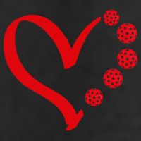 Pickleball Valentine Day Heart Pickleball 7 Panel Mesh Trucker Snapback Hat