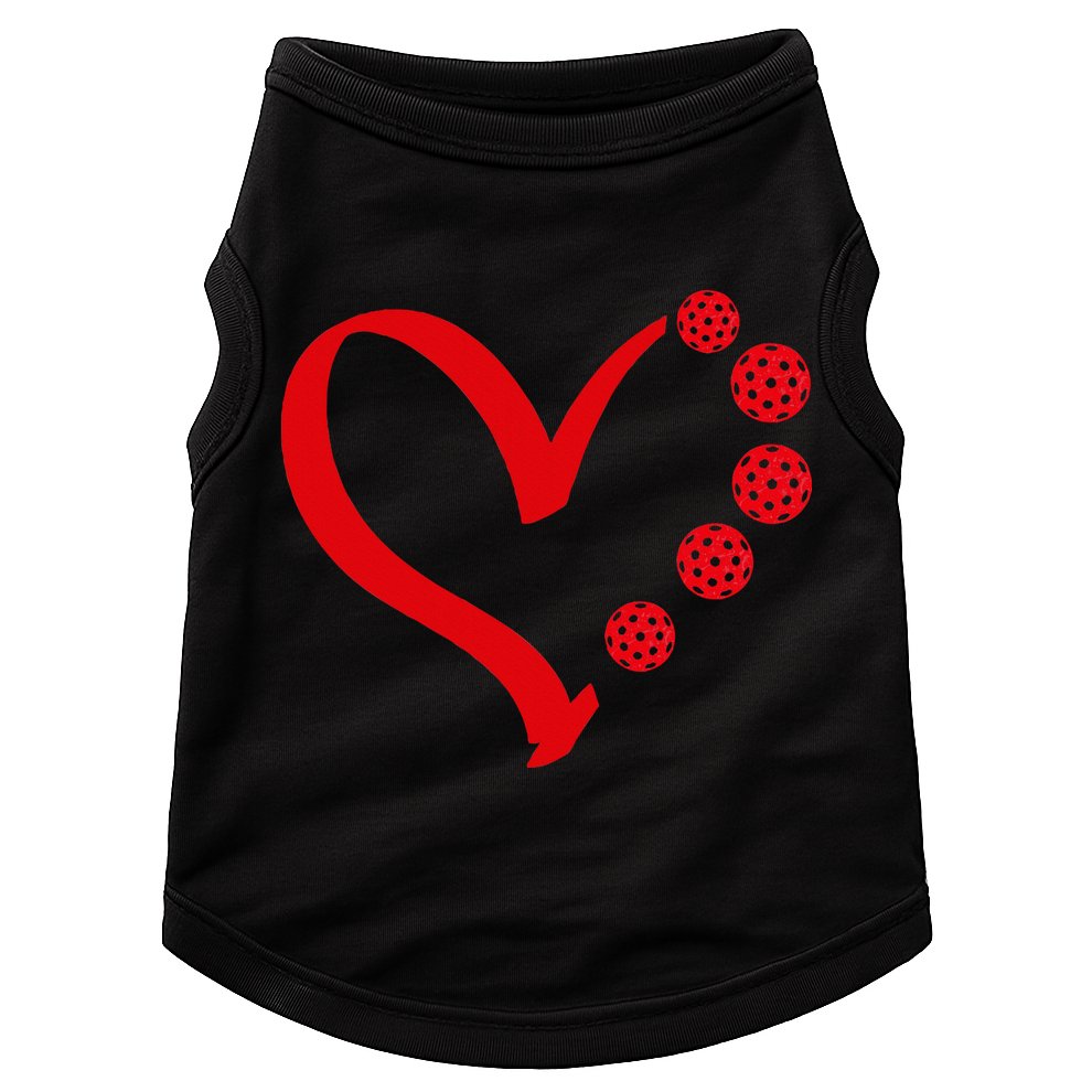 Pickleball Valentine Day Heart Pickleball Doggie Tank