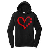 Pickleball Valentine Day Heart Pickleball Women's Pullover Hoodie