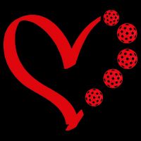 Pickleball Valentine Day Heart Pickleball Women's Pullover Hoodie
