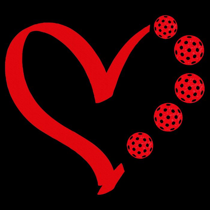 Pickleball Valentine Day Heart Pickleball Women's Pullover Hoodie