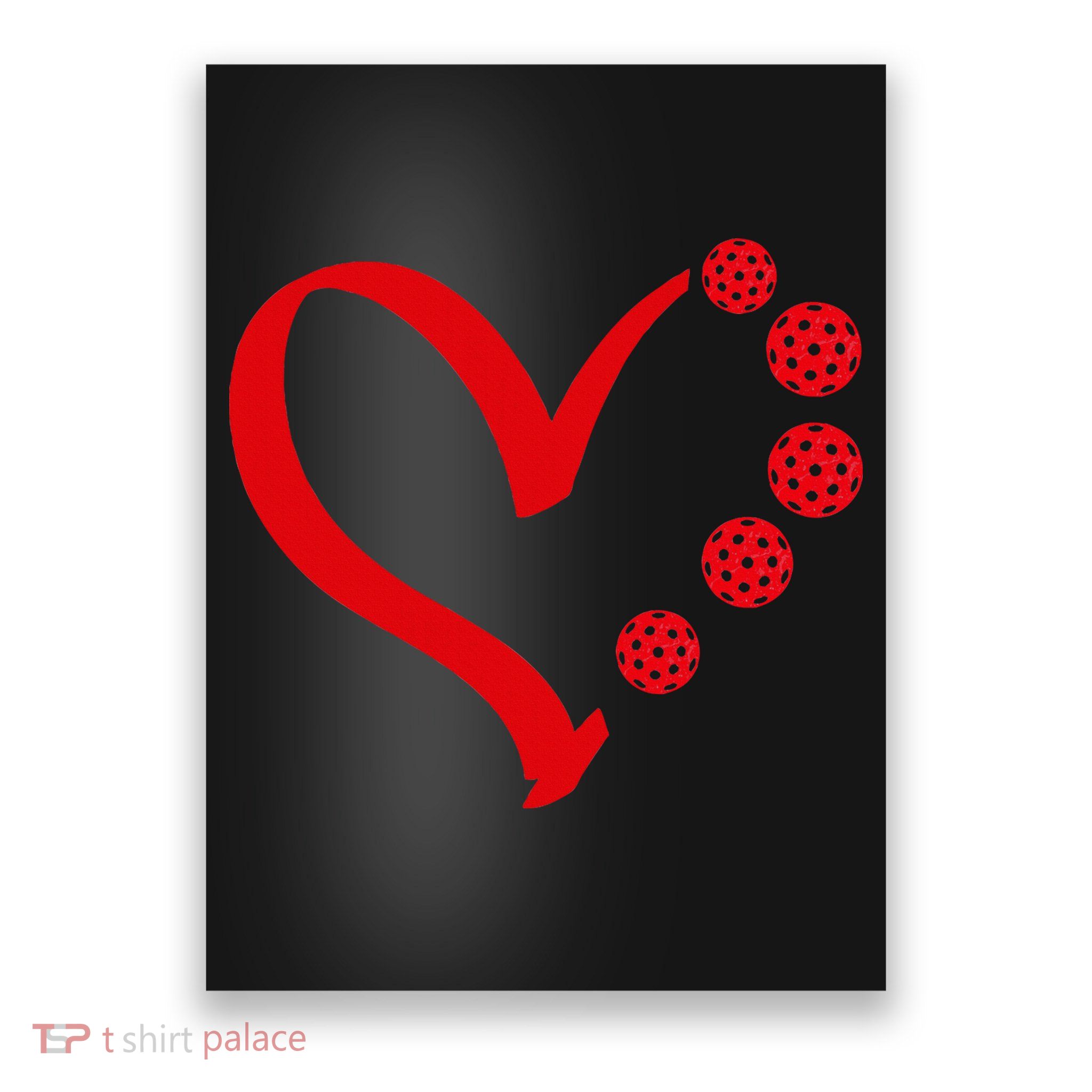 Pickleball Valentine Day Heart Pickleball Poster