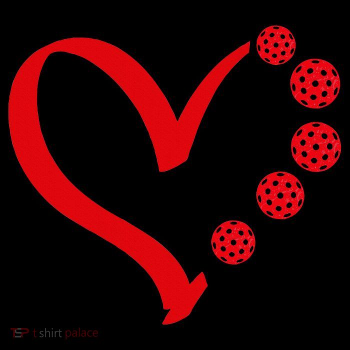 Pickleball Valentine Day Heart Pickleball Kids T-Shirt