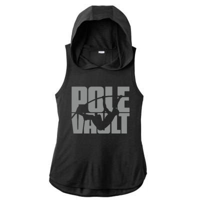 Pole Vault Design for Pole Vaulter Graphic Pole Vault Ladies PosiCharge Tri-Blend Wicking Draft Hoodie Tank