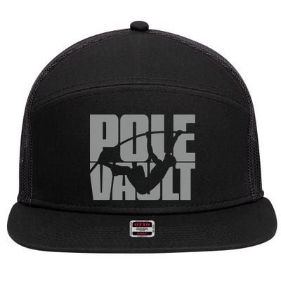 Pole Vault Design for Pole Vaulter Graphic Pole Vault 7 Panel Mesh Trucker Snapback Hat
