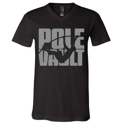 Pole Vault Design for Pole Vaulter Graphic Pole Vault V-Neck T-Shirt